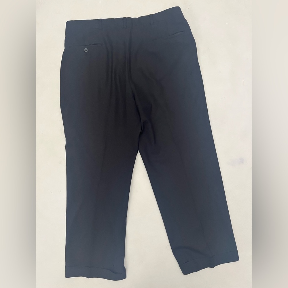 BURBERRYS LONDON MENS BLACK DRESS PANTS LORO PIANA WOOL VINTAGE - Picture 10 of 10